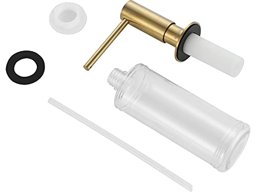 Aguastella Asf026Bg Built In Soap Dispenser Brushed Gold For Kitchen Sink With Soap Bottle Countertop Pump #TOP6