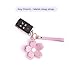 Leather Cherry Blossom Charm for Handbags, Purses, Totes, Keychains and Cars Handmade with Alran Sully Goatskin (Metal-clasp strap)