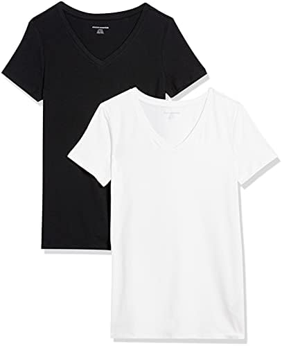 Amazon Essentials Women's Regular-Fit Short-Sleeve V-Neck T-Shirt