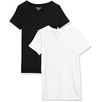 Amazon Essentials Women's Classic-Fit Short-Sleeve V-Neck T-Shirt, Multipacks