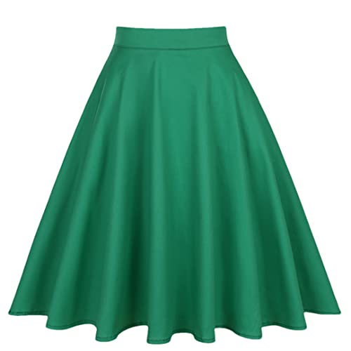 Jupe évasée rétro à imprimé floral imprimé vintage taille haute femme taille 52