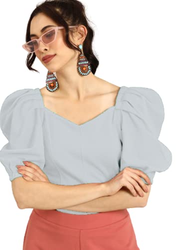 Image of Women's & Girl's Solid Short Sleeve Crop Top (LY-TopD6 Variation)