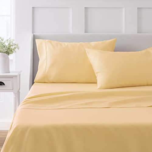 MARTHA STEWART 100% Cotton Queen Sheet Set - 4 Piece, Soft, Smooth, Durable, Easy Care, 16