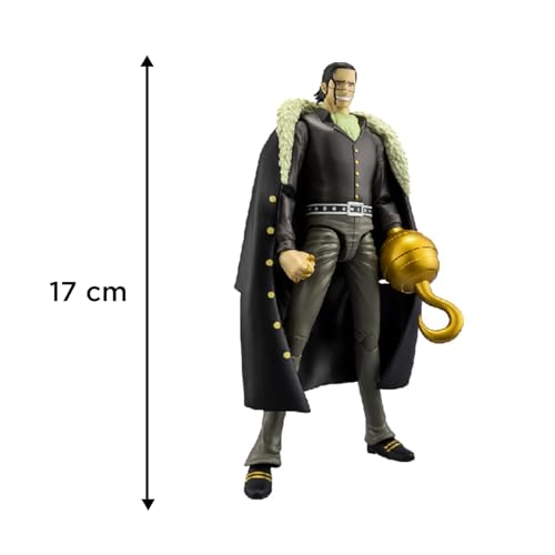 BANDAI – Anime Heroes – One Piece – Figurine Anime Heroes 17 cm – Crocodile – Licence Officielle One Piece – Figurine articulée Crocodile Version – Jouet Enfant 4 Ans et + – 37055