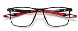 SPECSNEX® Zero Power - Lentes de computadora con filtro de luz azul, antirreflejos, ligeros y bloquean los rayos nocivos, lente de resina Columbia 39 con protección UV, para hombres y mujeres,