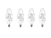Philips LED B12  Dimmable Candle Light Bulb with Warm Glow Effect: 500-Lumen, 2700-2200 Kelvin, 7-Watt (60-Watt Equivalent), E12 Candelabra Base, Soft White, 4-Pack