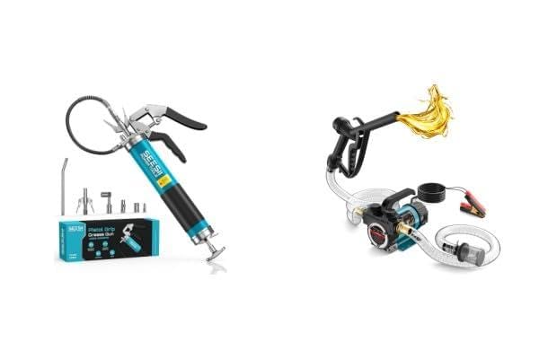 Seesii 8000PSI Grease Gun Kit + Diesel Transfer Pump 12V
