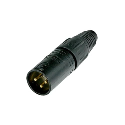 Neutrik NC3MXB 3-Pin Male XLR Connector Black/Gold