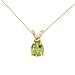 14k Yellow Gold Pear Shaped Peridot Pendant with 18" Chain