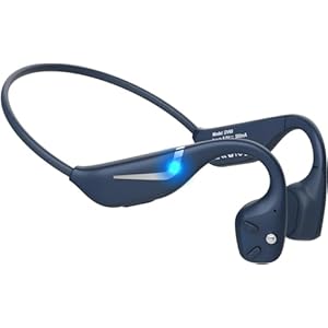 Monodeal Bone Conduction Headphones, Bluetooth 5.3 Open Ear Headphones, IP67 Waterproof Wireless Sports Headphones for Runners, Cycling, Hiking Blue