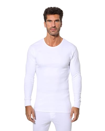 Abanderado Camiseta Manga larga Cuello Redondo Térmico Algodón de invierno Hombre x1
