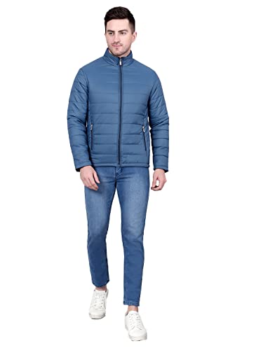 Image of KOTTY Men's Nylon Regular Solid Stylish Designed for Comfort and Warmth Puffer Jacket