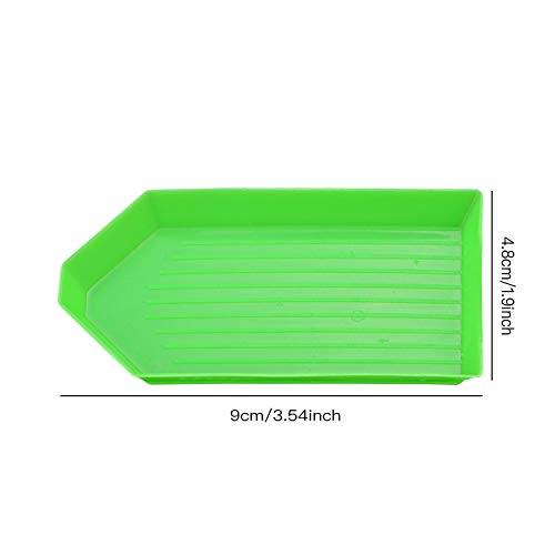 Sorting Trays,100 Pieces Plastic Bead Sorting Trays Diamond Rhinestone Tray Diamond Painting Tray Cross Stitch Nail Art Tray Sorting Storage Plates Tray For Craft And Diy Needs (Green) #TOP6