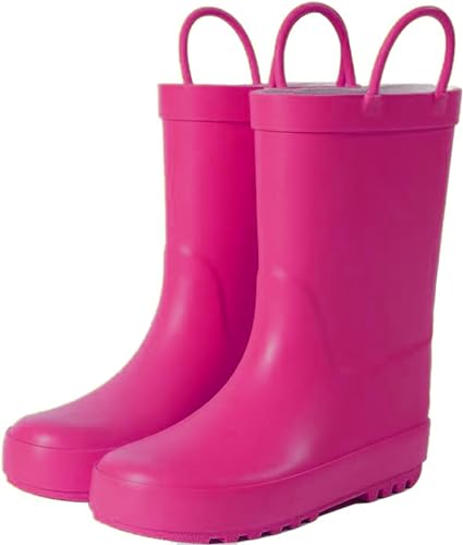 Hbxooxts Kids Rain Boots, Waterproof Rubber Child Wellies for Girls and Boys Toddler Kid Rubber...