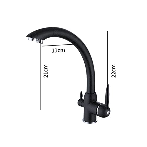 Robinet de cuisine avec double bec filtrant et purification rotative à 360 - 3