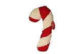 Petlou Holiday Noodle Plush Squeak Dog Toys 16-inch Candy Cane