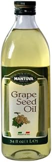 Mantova Grapeseed Oil 34 Oz, high in antioxidants and possessing cholesterol-lowering properties. A neutral, non-greasy mo...