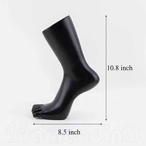 Framendino MC9334F_GROUP1 Black Mannequin Foot Display Ankle Bracelet Shoe Sock Model Display Plastic thumb #5