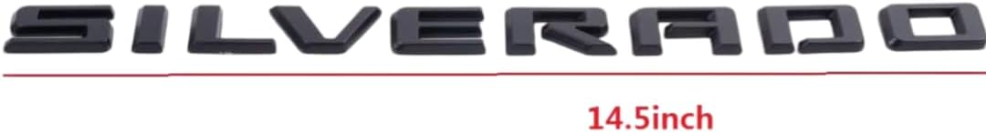 4pack for Silverado Plus LTZ Emblems 2019-2025 3D Letters Badges Compatible with Silverado (Gloss Black)