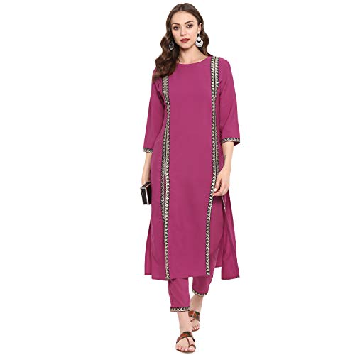 Image of ZIYAA Women's Crepe Straight Kurta