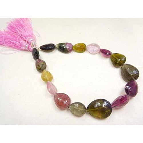 Perles de tourmaline multicolore perforées au centre LKBEADS pour éviter la casse au montage