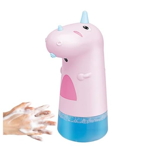 Dispensador de dinossauro - Dispensador de de espuma sem toque - Dispensador de de mão de espuma automática para crianças Dispensador de espuma bonito para bancada de banheiro Kumprohu