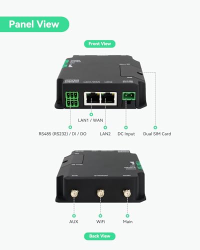 Router Industrial LINOVISION Desbloqueado 4G LTE con Switch Solar POE Industrial de 5 Puertos Gigabit, Soporta Dual SIM, RS485 y DI/DO, Switch POE con Voltaje Booster DC12V-48V a DC48V miniatura 7