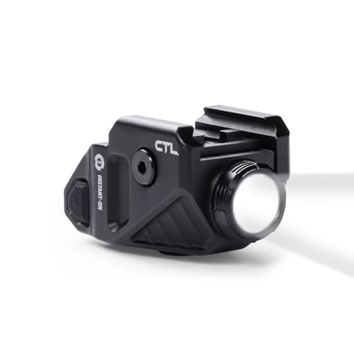 Viridian New CTL Pistol Light, 525 Lumen, Universal Rail Mounted Tactical Weapon Flashlight, Rechargable, Instant-On, Black