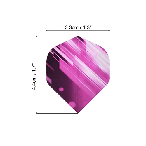 PATIKIL Dart Flights, 12 Pack PET Standard Darts Accessories Replacement Parts for Soft Tip Steel Tip Thick Stripe Style, Black, Pink - Image 2