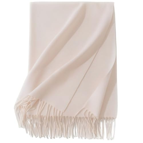Women's Soft Cashmere Shawl - Solid Colour Warm Neck Wrap Scarf