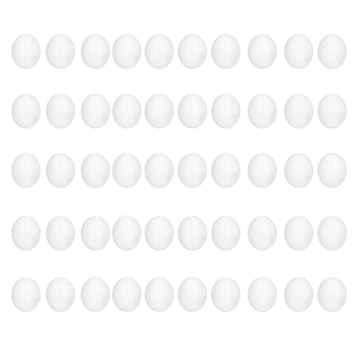 Gavigain 6 Pack Realistic Pigeon Dummy Eggs, Solid Plastic, Prevents Egg Damage, for Breeding Training and Nesting