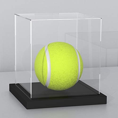 HOPEME Clear Acrylic Display Case with Black Velvet Base, Simple Self-Assembly Dustproof Showcase, Cube Countertop Box for Collectibles, Home Organization (6 x 6 x 6 inch)