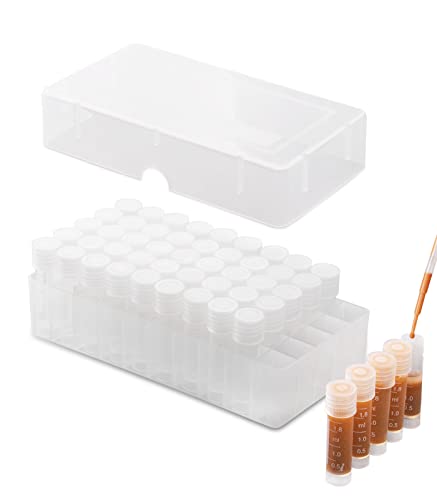 Clscea Aquarium Baby Brine Shrimp Dispense Storage Container Collection Tubes Kit for Brine Shrimp Hatchery 50 x 1.8 ml
