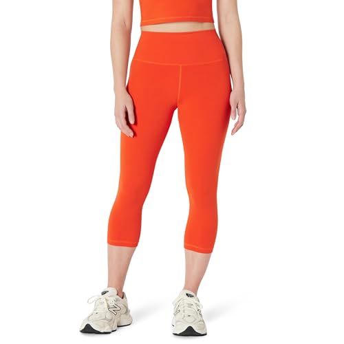 Amazon Essentials Women's Women's FormFlex High Rise Capri Leggings, Bright Red, Small - image 1