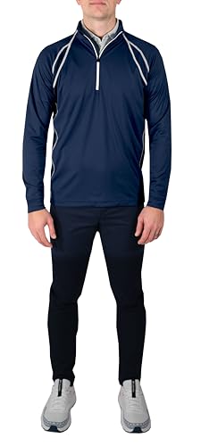 Columbia Golf Men's Omni-Heat 1/4 Zip Pullover Large Navy