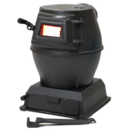 Poêle à bois en fonte avec fenêtre de vue, réchaud chauffant multifonctionnel pour la chasse, la cuisine, le barbecue