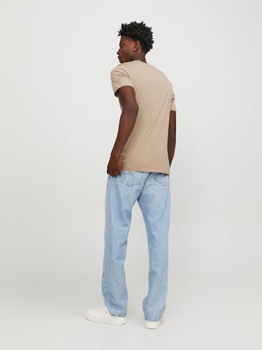 JACK & JONES Jjeorganic Basic Tee Ss O-neck Noos Homme T-Shirt, Beige, M