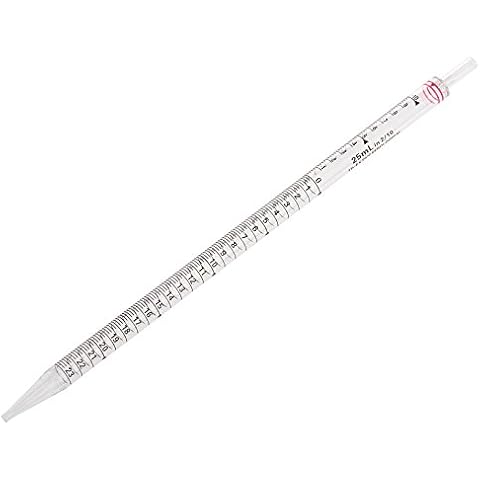 Celltreat FabLabFL4019 25 mL Pipet (Pipette), Sterile, Individually Wrapped in Paper/Plastic Wrapper, 50 per Bag, 25 mm, Polystyrene, Clear (Pack of 200) Cover