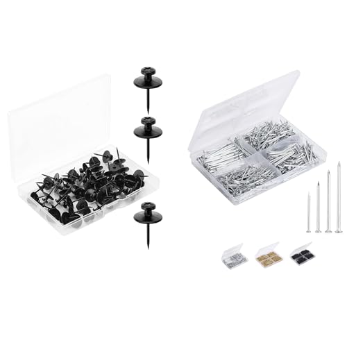 Image of Mr. Pen- Double Headed Picture Hanging Nails and Nail Assortment Kit, 650 Pcs