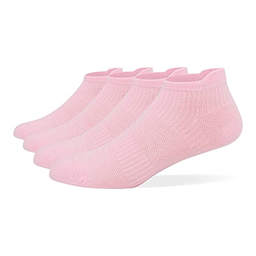 HaloYIYI Womens Performance Ankle 4 Pairs Running Athletic Breathable Cushioned Low Cut Sports Socks