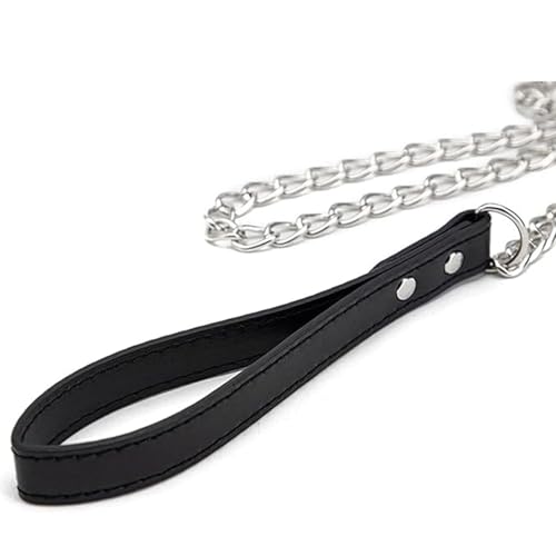 FANSEELM BDSM Bondage Halsband Weiblich Punk Leder SM Halsband mit O-Ring Einstellbare Halskette Sklave Sexspielzeug (Schwarz)