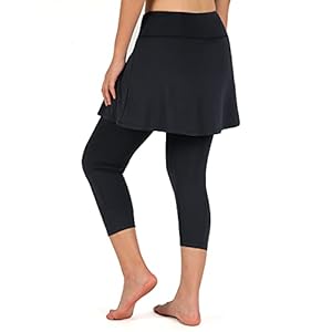 Turnhier Women's Skirted Leggings with Skirts Tennis Skirted Leggings for Women with Pockets