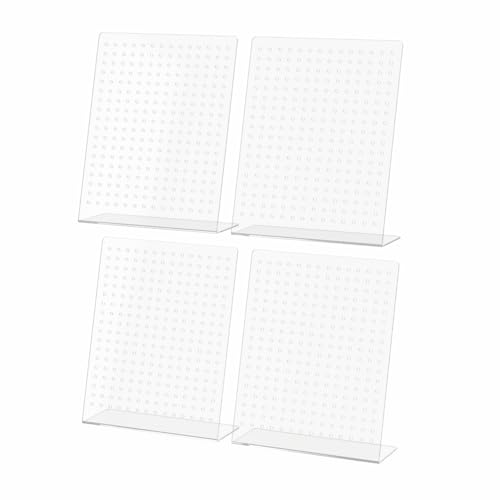 Marketing Holders 4 Pack Earring Display Stand Holds 126 Pair Slant Back Clear Acrylic for Hoops Studs or Dangles Jewelry Retailers Fashion Boutiques Personal Use Department Stores Space Saving