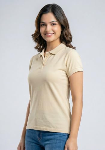 Image of Wear Your Opinion Womens Polo Collar Neck T-Shirt Top (Design: Solid)
