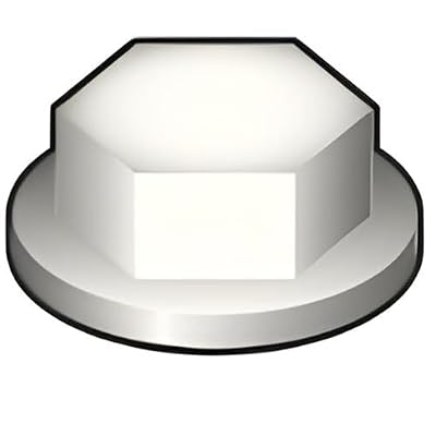 Bricoloco Tapas de protección para tornillos y tuercas hexagonales de polietileno alta densidad- Tapón embellecedor de plastico para tapar tornillos. (Blanco RAL 9010 - M8, 50)