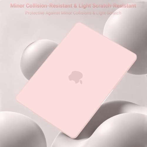 Image of MOSISO Compatible with MacBook Air 15 inch Case M5 M4 M3 M2 2026 2025-2023 | Model A3448 A3241 A3114 A2941, Scratch-Resistant Ultra-Thin Protective Hard Shell Case Cover, Baby Pink