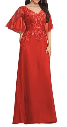 Robe mère de la mariée longue KIYNE tenue grand soir dentelle manches
