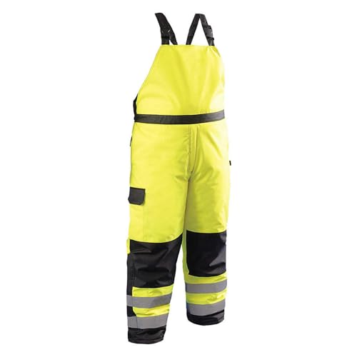 Pantalon de pluie pour le jardinage et vélo jaune taille 3XL tour de taille 52-54