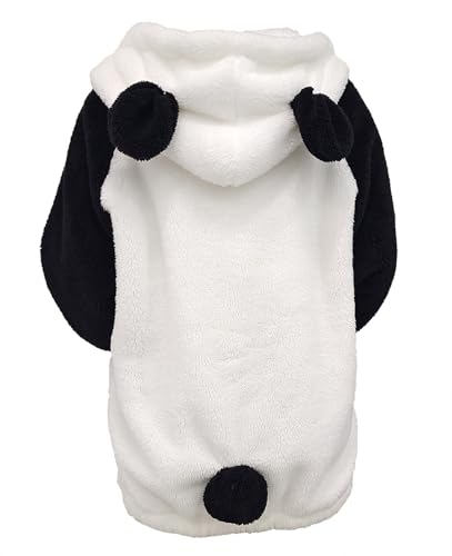 acdiac Kawaii Furry White Panda Animal Hoodie With Ear Tops For Women Fluffy Rabbit Sweater Zip Jacket Coats (US, Alpha, Large, X-Large, Regular, Regular, White-Panda)