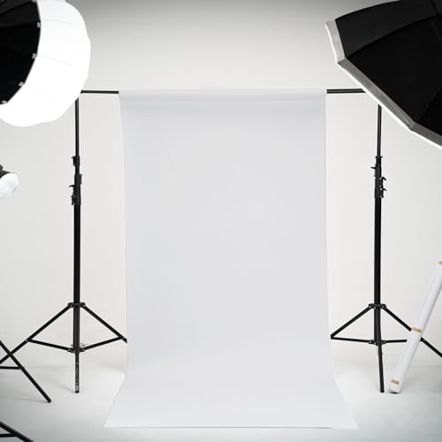 Kate Seamless Paper Backdrop for Photography Solid White Photo Backdrop Paper (53''x32.8' Arctic White) by Kate - Image 2